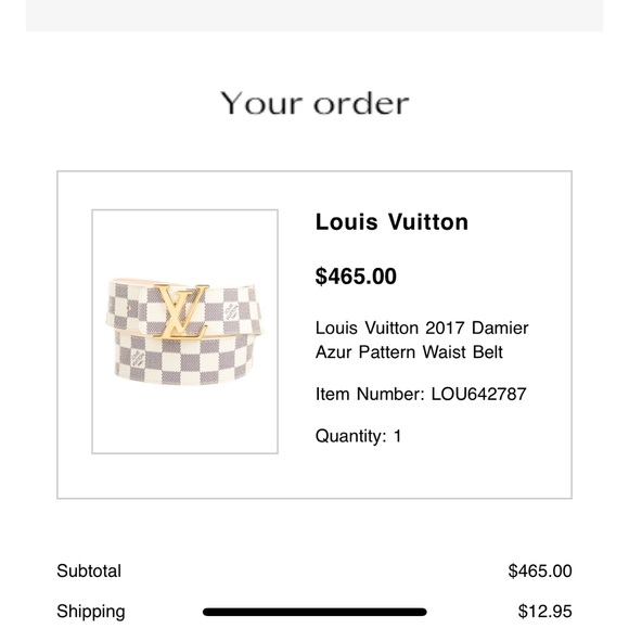 🌟LAST CHANCE🌟 Louis Vuitton Initiales 30MM Damier Azur Coated Canvas Belt - 80 - Picture 9 of 9